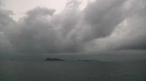 Rain squalls over Indian Ocean Stock Footage 54716381