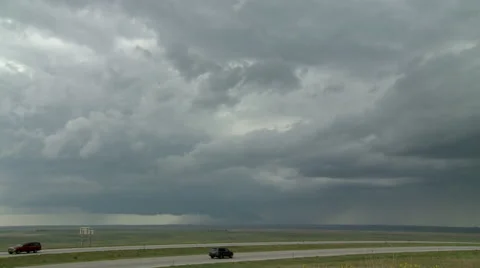 Rain Squalls on the Plains Stock Footage 54709958