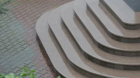 Rain on stair Stock Footage 51663119