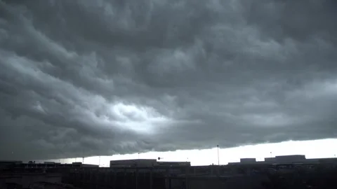 Rain storm above city. Stock Footage 250418436