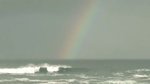 Rain Storm Approaching Over The Sea Stock Footage 84946467
