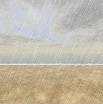 Rain storm backgrounds in cloudy weather Stock Illustration