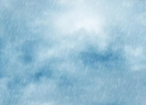 Rain storm backgrounds in cloudy weather Stock Illustration