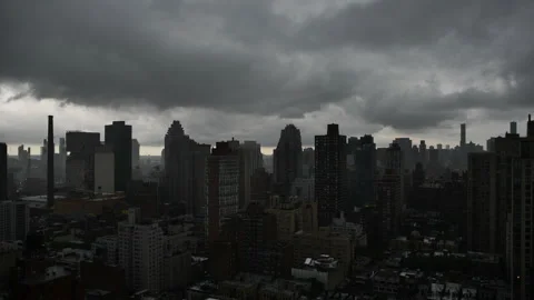 Rain Storm Cityscape Stock Footage 152425194
