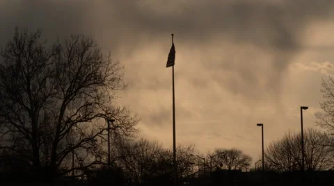 Rain Storm at Dusk Stock Footage 49018834