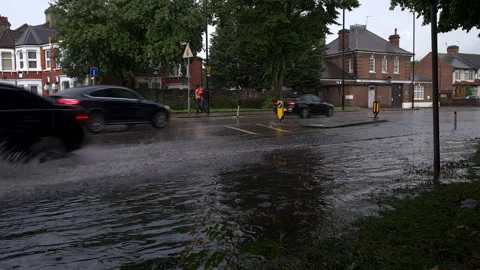 Rain storm flooding. Stock Footage 157187791