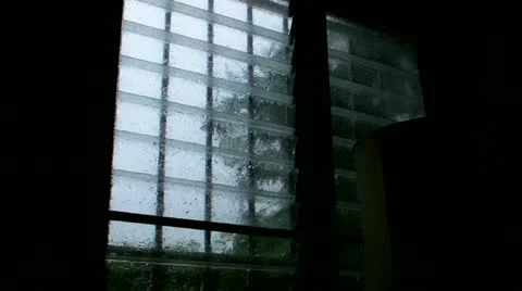 Rain storm glass window Stock Footage 10932838