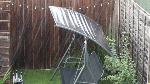 Rain storm hail storm Video stock 132597011
