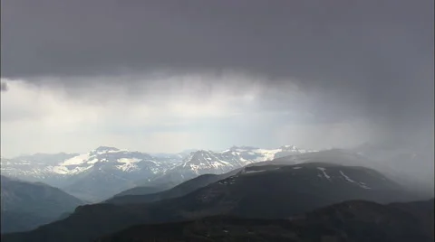 Rain Storm Over The Absaroka Range Stock Footage 65438597