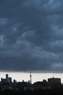 Rain storm over Toronto Stock Photos