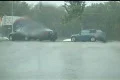Rain Storm In A Parking Lot Footage