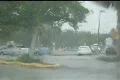 Rain Storm In A Parking Lot Footage