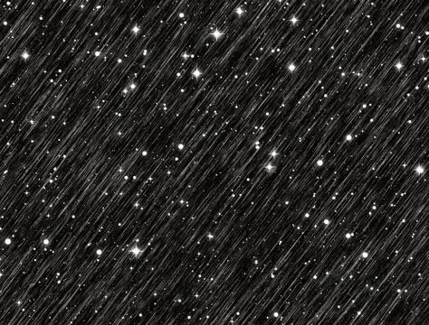 Rain storm in starry night Stock Illustration