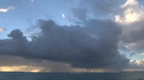 Rain Storm at Sunrise over Ocean 2 Vídeos de archivo 45657510