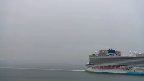 Rain Storm Upper New York Bay Manhattan Skyline Timelapse Stock Footage 209949191