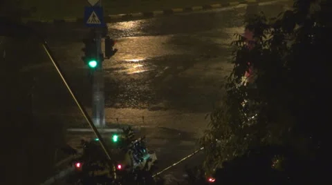 Rain, Storm,Wind and heavy rain at night. 스톡 동영상 24166448