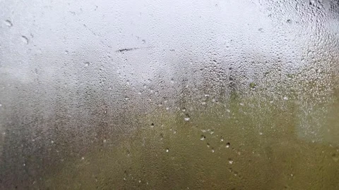 Rain Streaks On Train Window Evoking Solitude Stock Footage 333094058