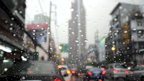 Rain on the street 2 Stock Footage 109056270