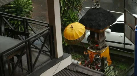 Rain on the street Stock Footage 22114181