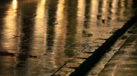 Rain on the street. 库存影片 36784605