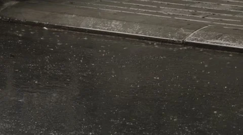 Rain on Street Stock Footage 67254735