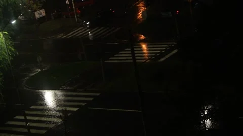 Rain on the street Stock Footage 210230191