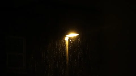 Rain Streetlight 動画素材 40684309