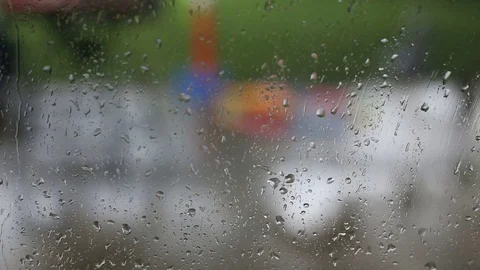 Rain in the suburbs, video Stock Footage 77552287