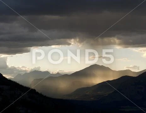 Rain at sunset Stock Photos