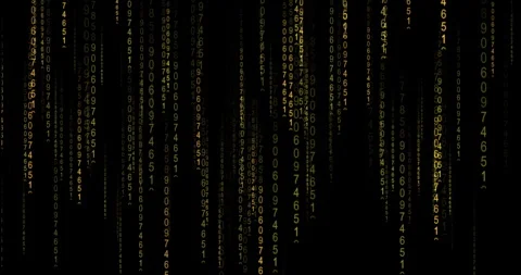 Rain of symbols on black background. Raining code effect animation. Background Stock Footage 275299245
