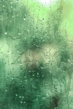 Rain texture background with water drops Stock Photos