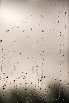 Rain texture background with water drops Stock Photos