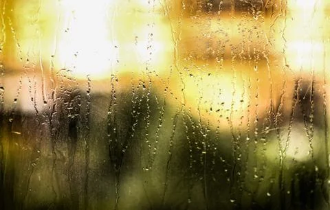 Rain texture background with water drops Stock Photos