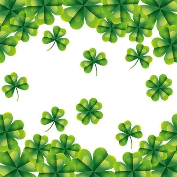 Rain three leaf clover Stock Illustration