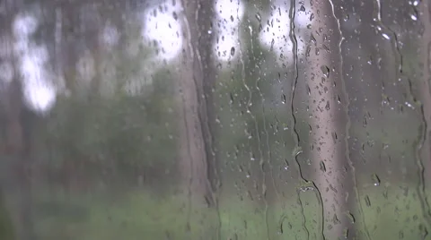 The rain through the glass Stock-Footage 54610959