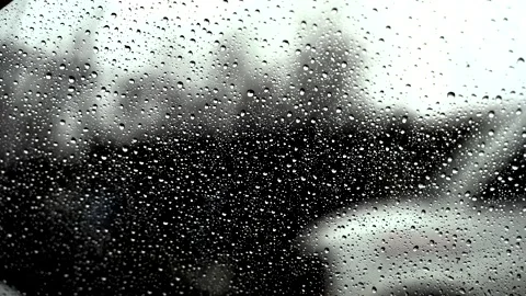 Rain through the glass Stock Footage 134954271