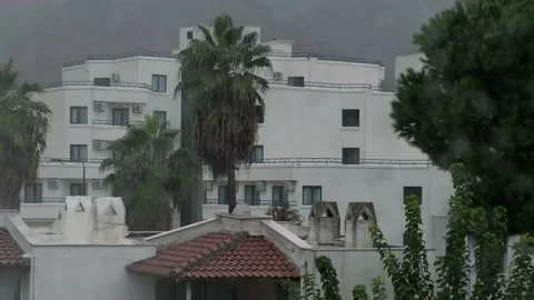 Rain in a tourist town Stock Footage 226937181