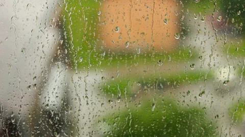 Rain in the town Stock Footage 38128458