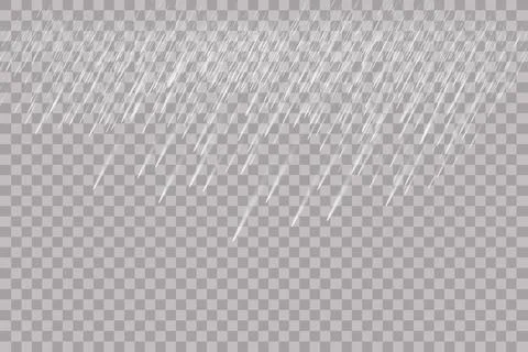Rain transparent template background. Falling water drops texture. Nature Stock Illustration