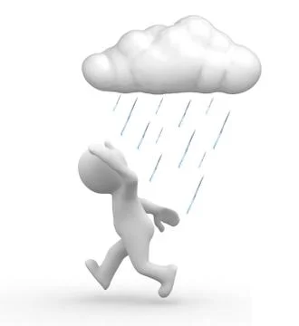 Rain troubles Stock Illustration