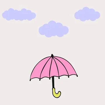 Rain umbrella Stock Illustration