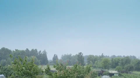 Rain under blue sky Stock Footage 138796118