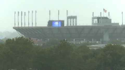 Rain at US Open, USTA 2009, Flushing Meadows, New York 動画素材 512720