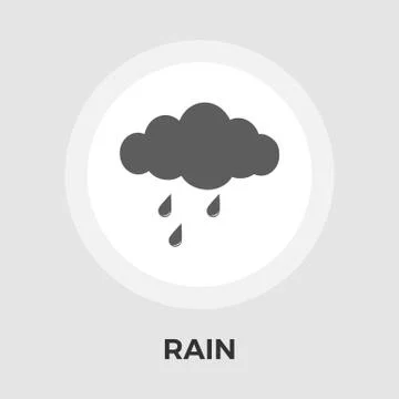 Rain vector flat icon Stock Illustration