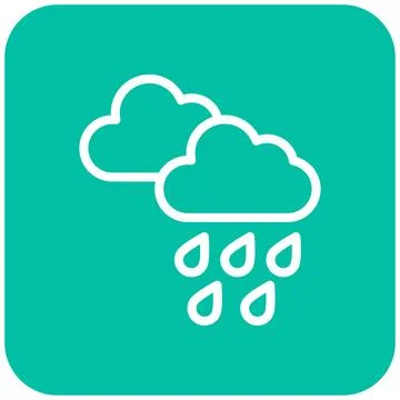 Rain Vector Icon Design Illustration Stock Illustration