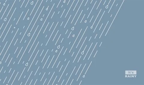 Rain vector pattern. It s rainy, season background in simple flat style with イラスト素材
