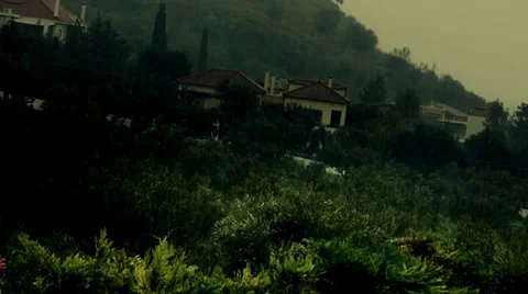 Rain in the village 動画素材 33066890
