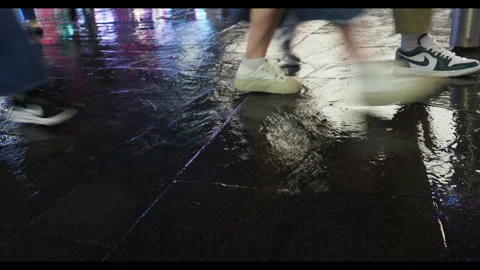 Rain Walking 2 Stock Footage 303416443