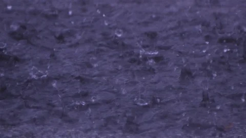 Rain on water close up Stock Footage 92218658