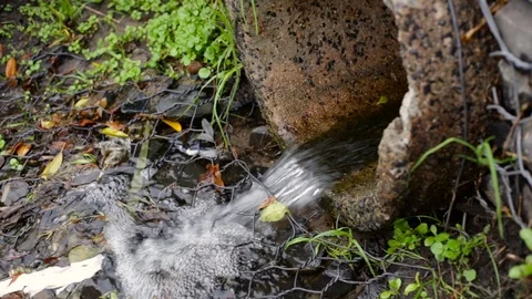 Rain Water Drain hole Stock Footage 92155602